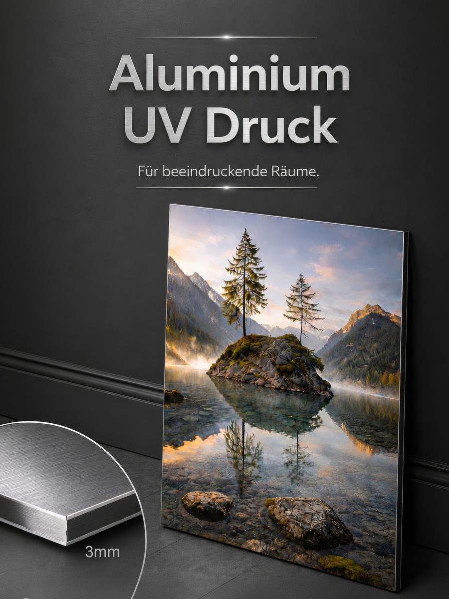 Aluminium UV Druck
